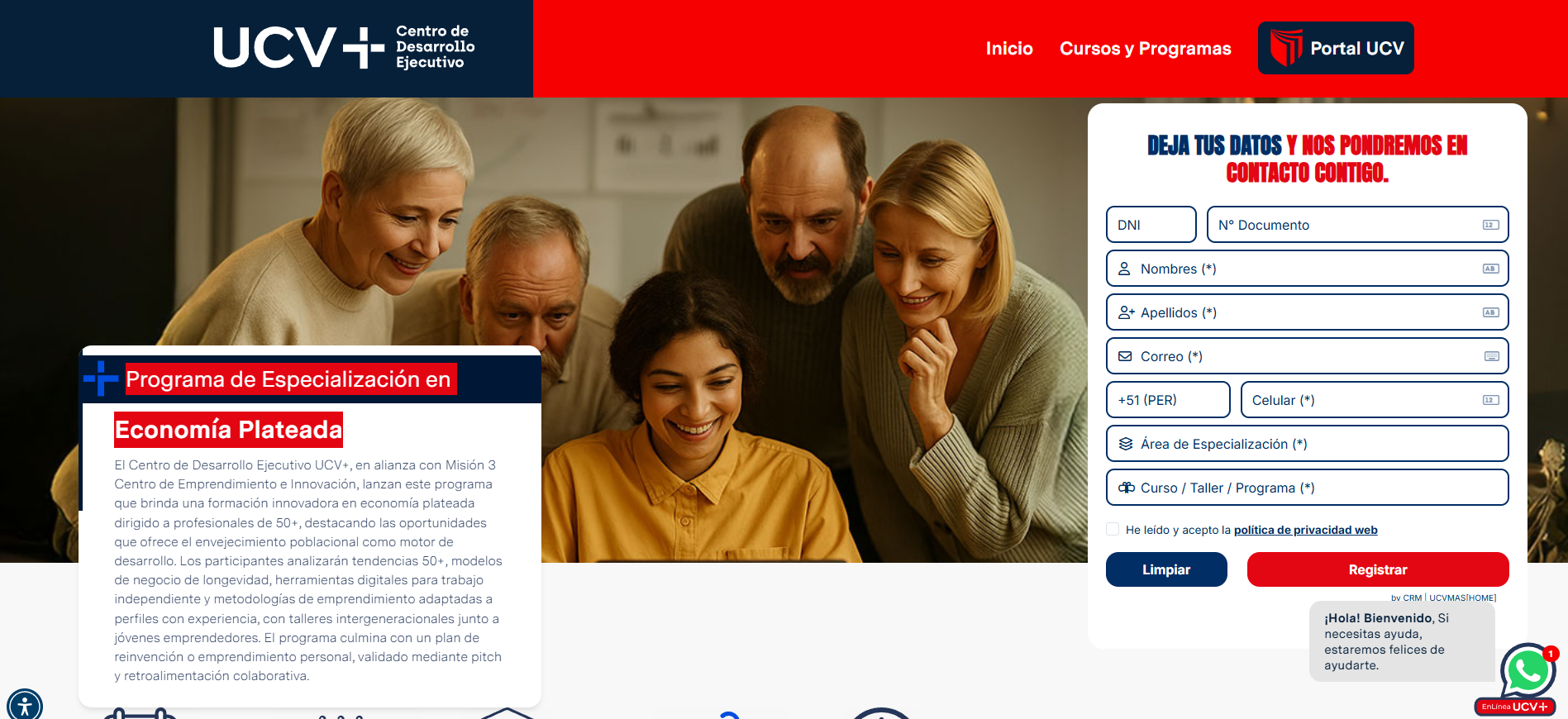 Universidad César Vallejo lanza programa de especialización en Economía Plateada
